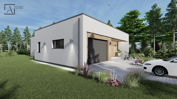 Vieno auk&scaron;to su sutapdintu (plok&scaron;čiu) stogu 4