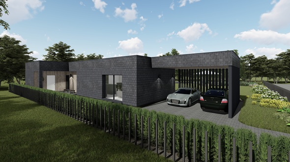 Vieno auk&scaron;to su sutapdintu (plok&scaron;čiu) stogu 3