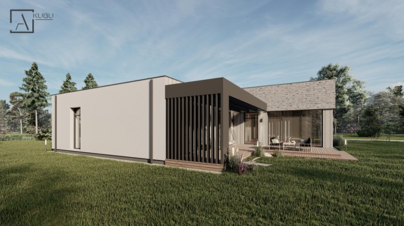 Vieno auk&scaron;to su sutapdintu (plok&scaron;čiu) stogu 2