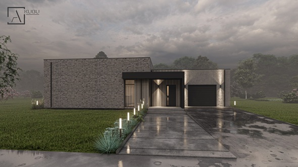 Vieno auk&scaron;to su sutapdintu (plok&scaron;čiu) stogu 3