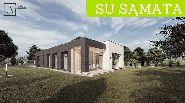 Vieno aukšto su sutapdintu (plokščiu) stogu 1